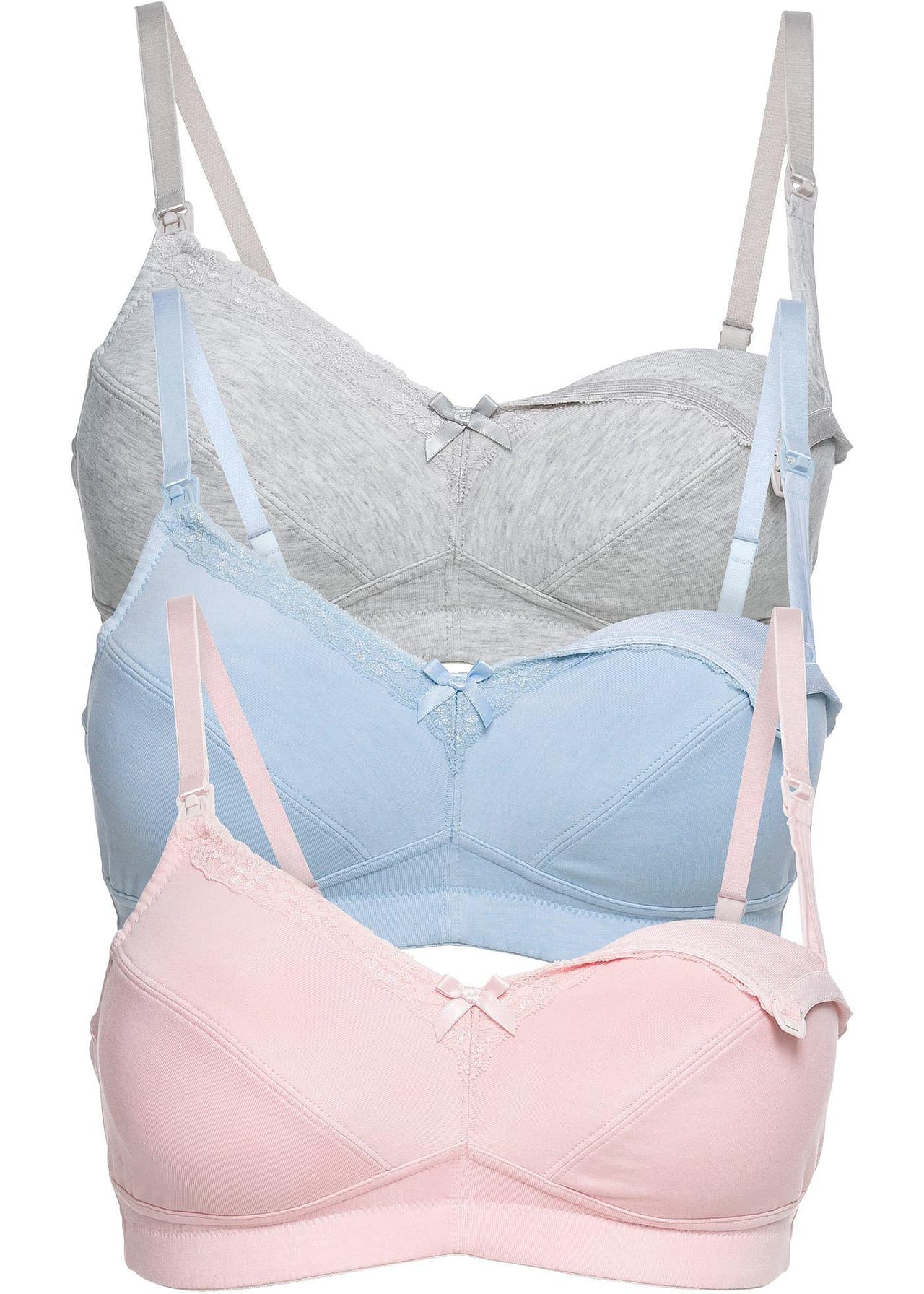 Amningsbehå utan bygel (3-pack), med ekologisk bomull