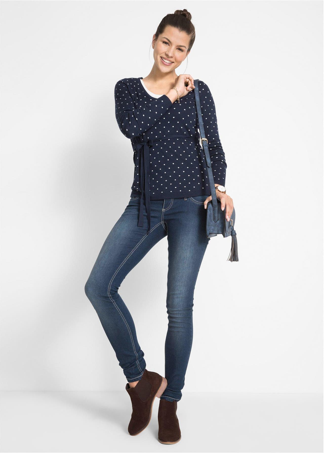 Mamma-/amningströja av finstickat material