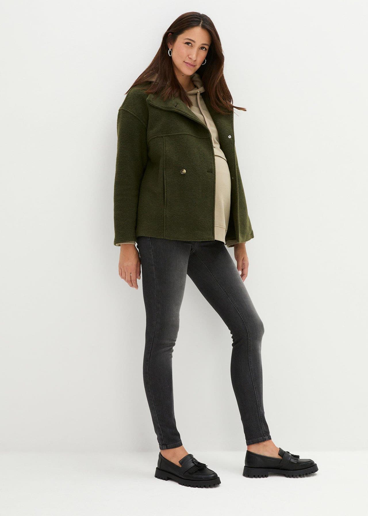 Mammajeggings med bomull (2-pack). Skinny