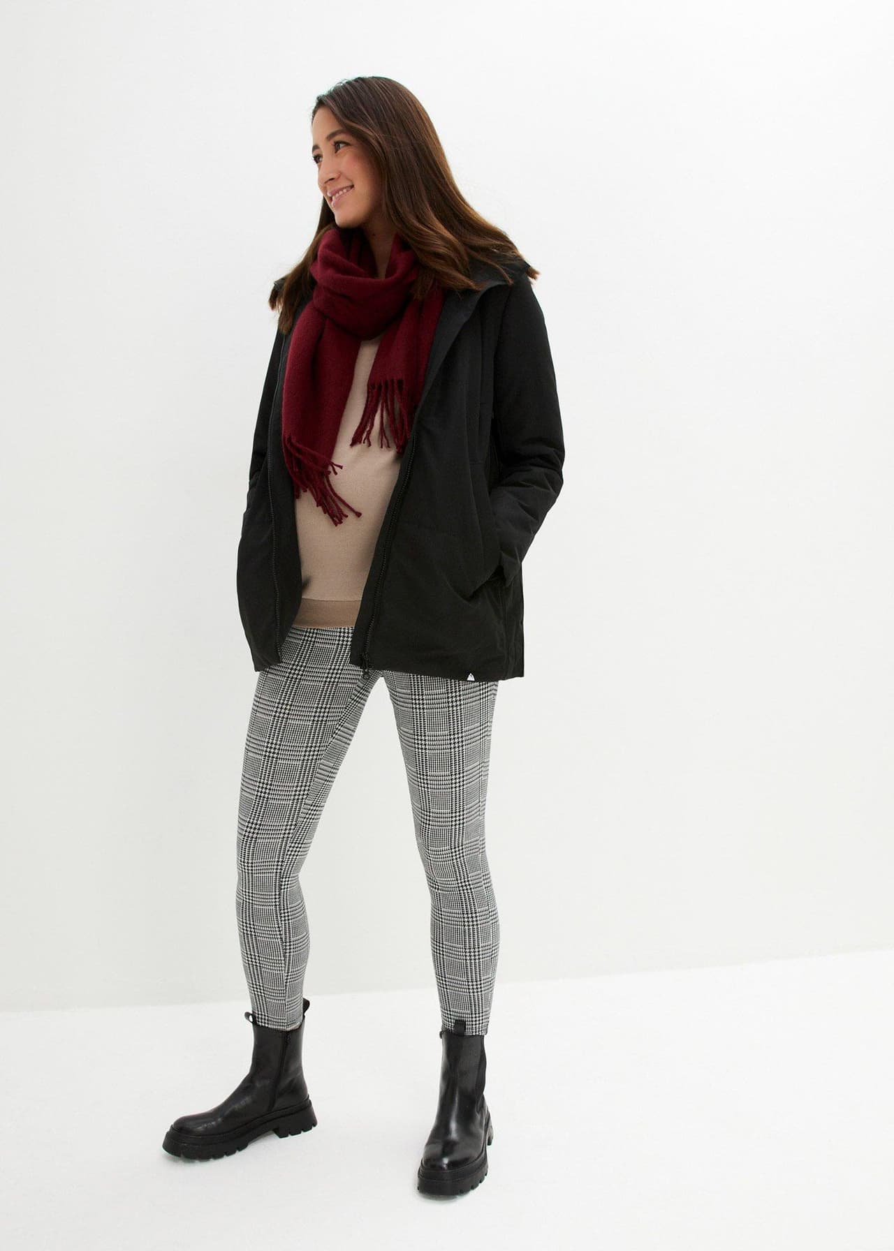 Lätt vadderad mammafunktionsjacka med babyficka