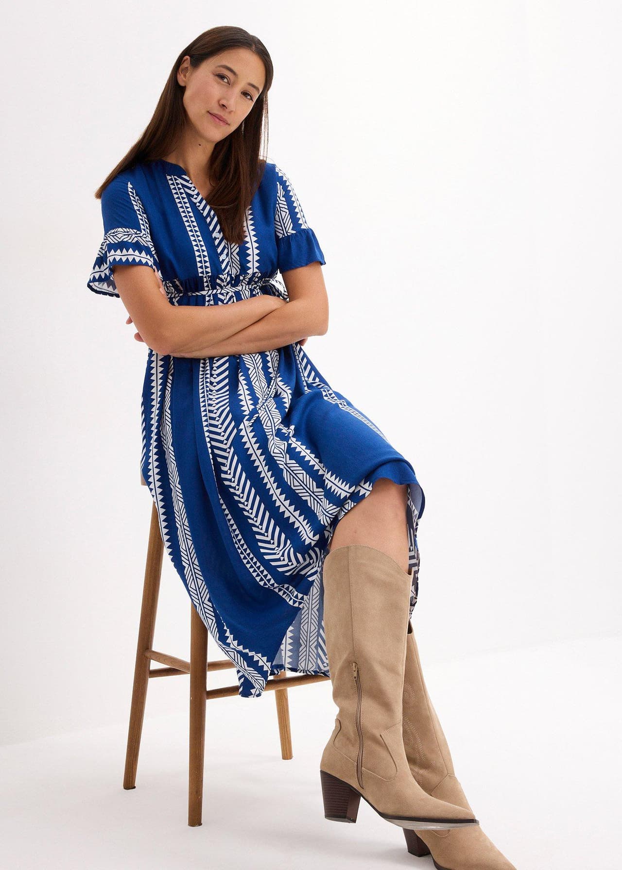 Mamma-/amningsmaxiklänning i hållbar viskos