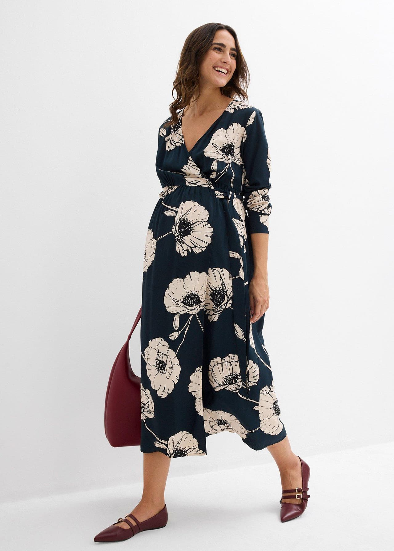 Mammaklänning i maxilängd för graviditeten och efteråt