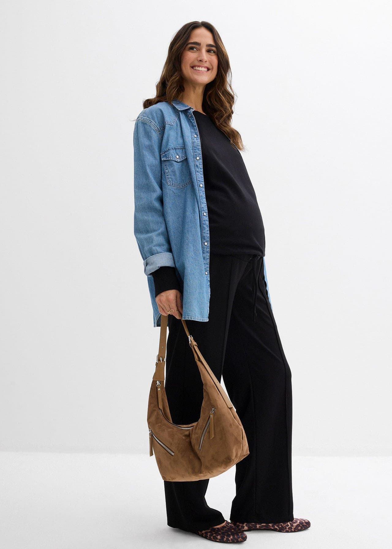 Mamma-/amningssweatshirt i ekologisk bomull