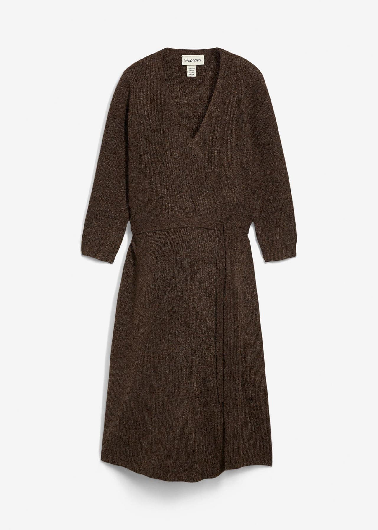 Extra mjuk stickad mamma-/amningsklänning med 3/4-ärm från bonprix - bild 3