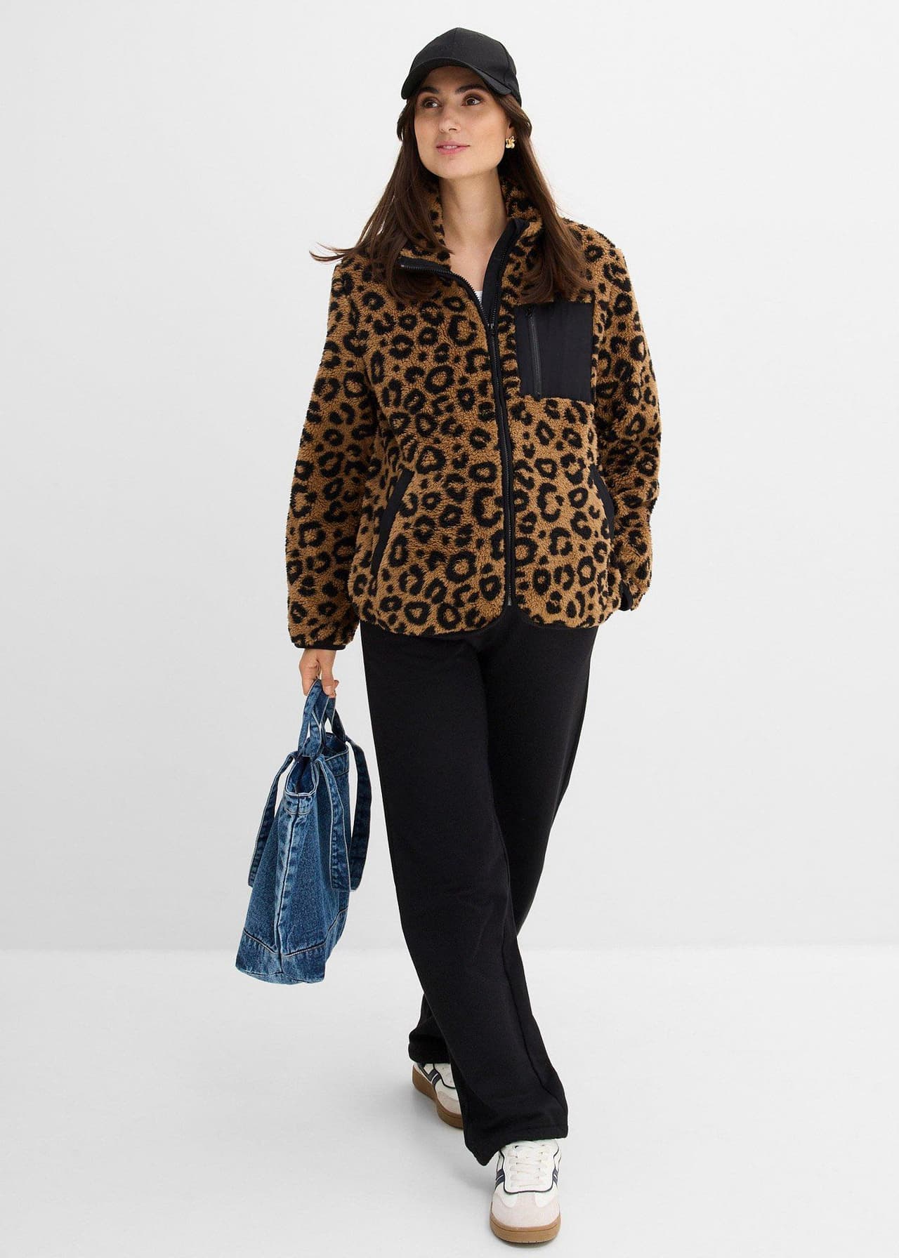 Mammajacka med babyficka i teddyfleece