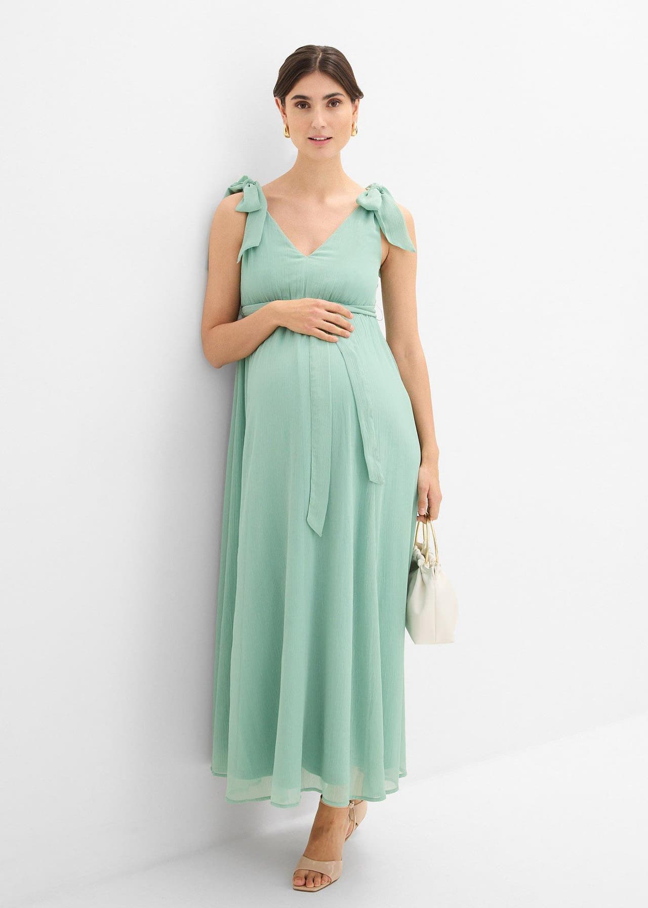 Mammaklänning med amningsöppning och reglerbara axelband