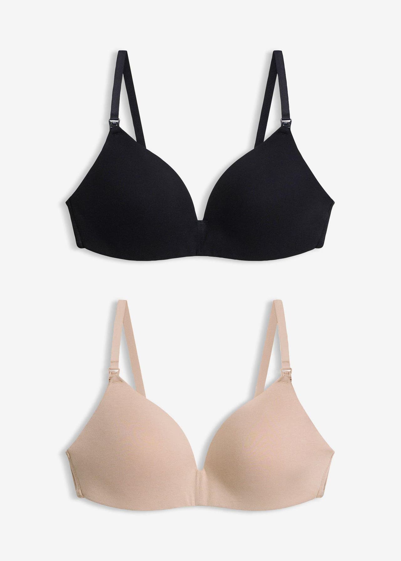 Vadderad amningsbehå utan bygel, med ekologisk bomull (2-pack) från bonprix - bild 3