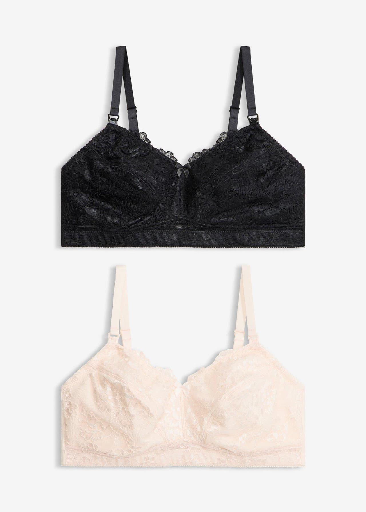 Amningsbehå utan bygel, med spets (2-pack) från bonprix - bild 3