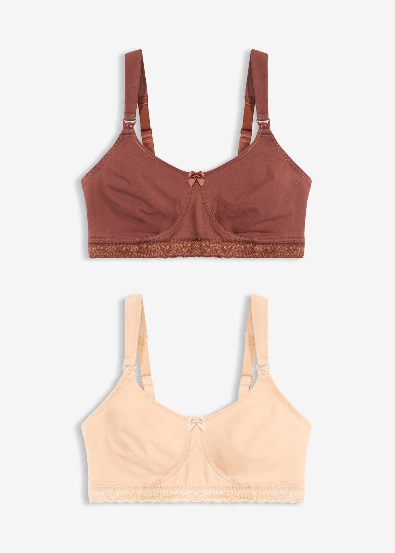 Amningsbehå utan bygel, med ekologisk bomull (2-pack) från bonprix - bild 3