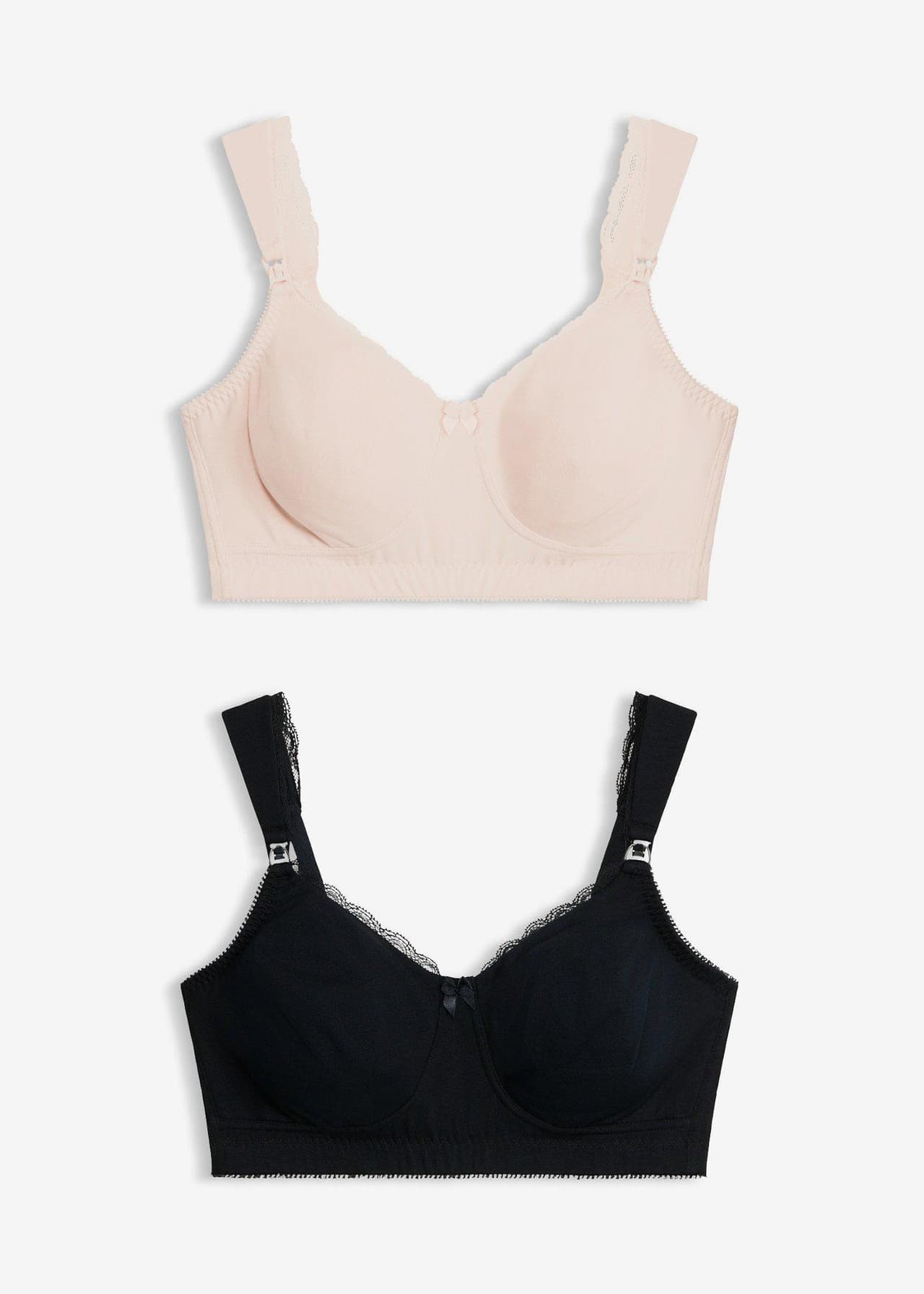 Amningsbehå utan bygel, med ekologisk bomull (2-pack) från bonprix - bild 3