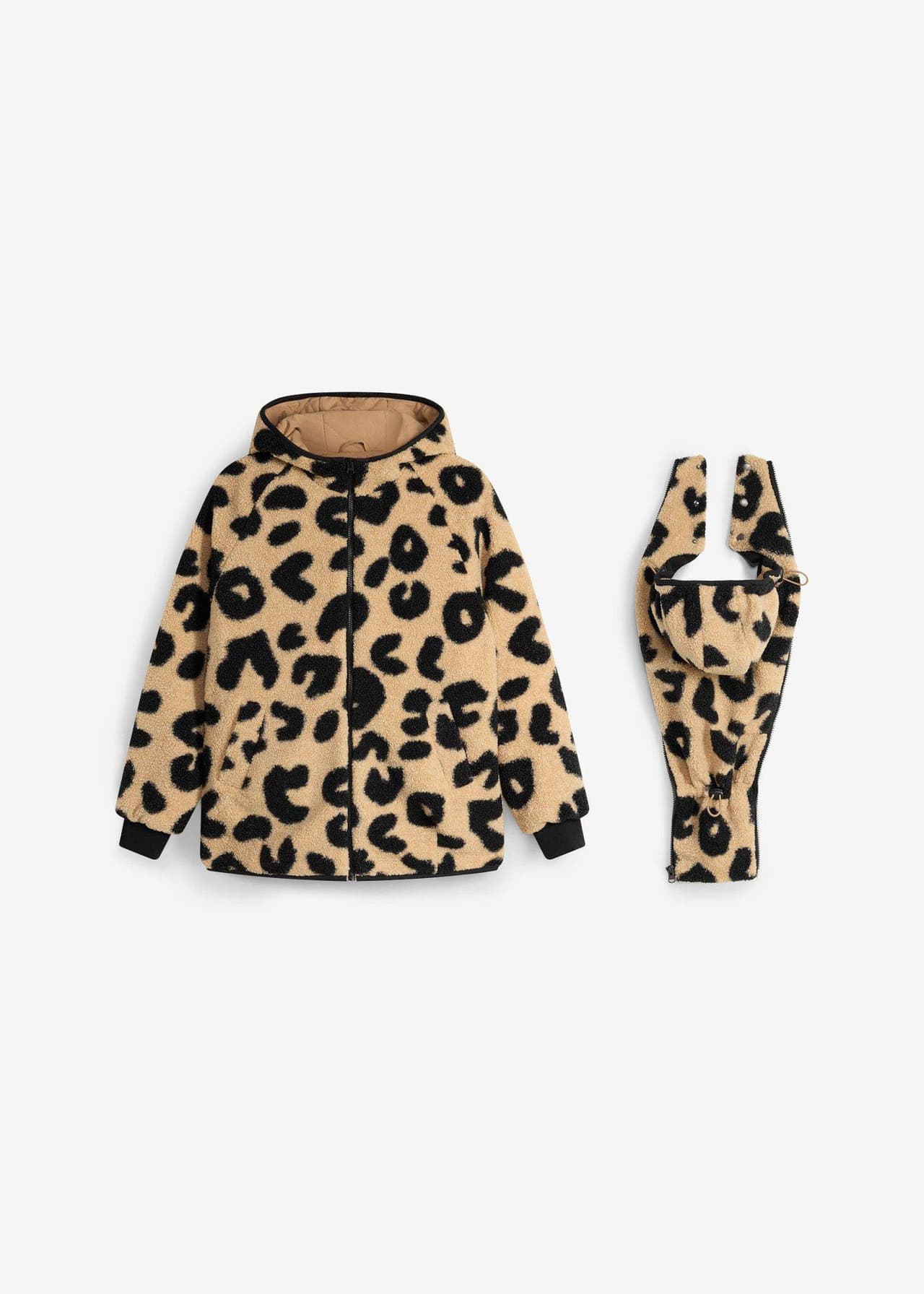 Mammajacka med babyficka, i teddyfleece från bonprix - bild 3