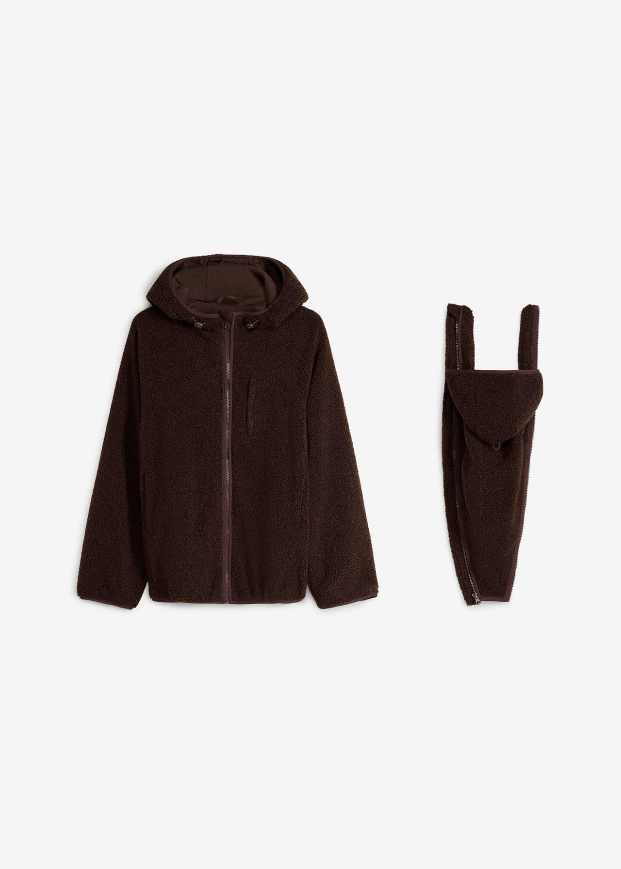 Mammajacka med babyficka, i teddyfleece från bonprix - bild 3
