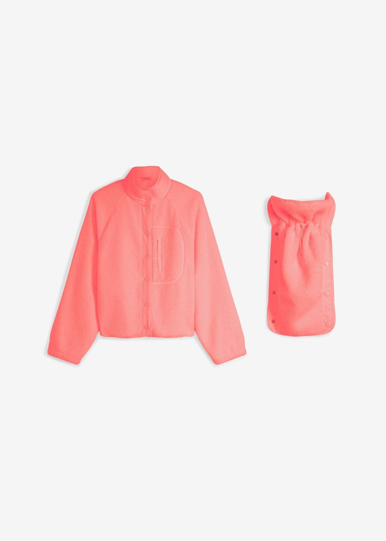 Mammajacka med babyficka, i teddyfleece från bonprix - bild 3