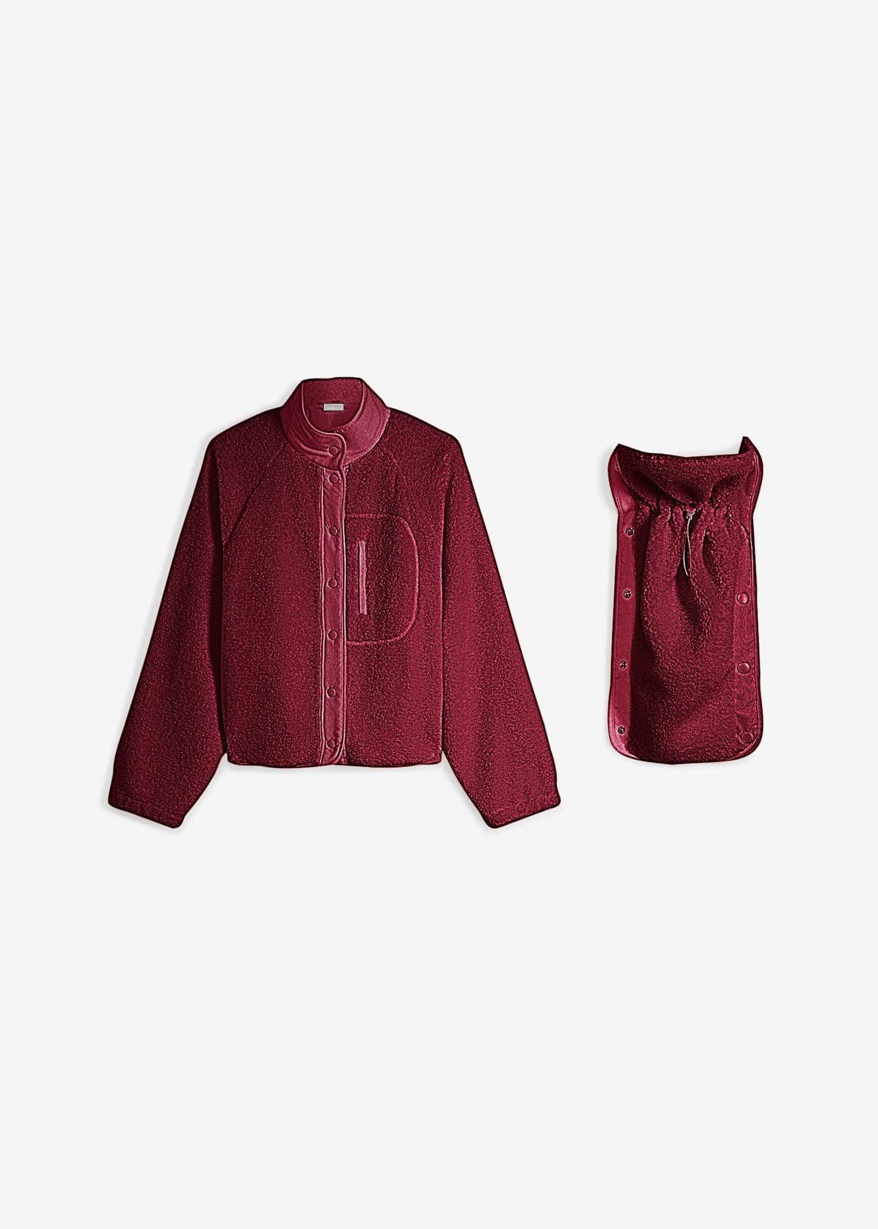 Mammajacka med babyficka, i teddyfleece från bonprix - bild 3