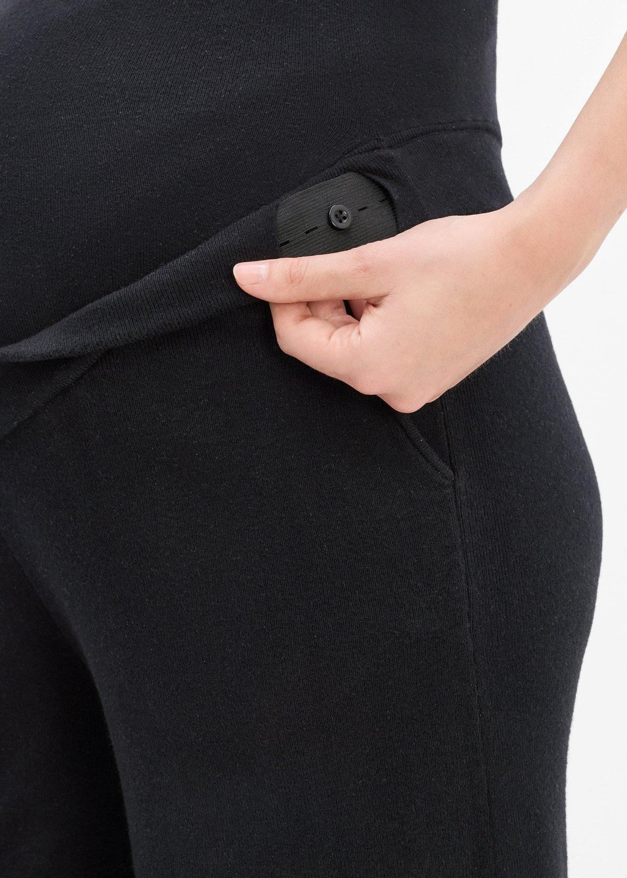 Stickad mammabyxa i mjukt material, raka ben från bonprix - bild 2