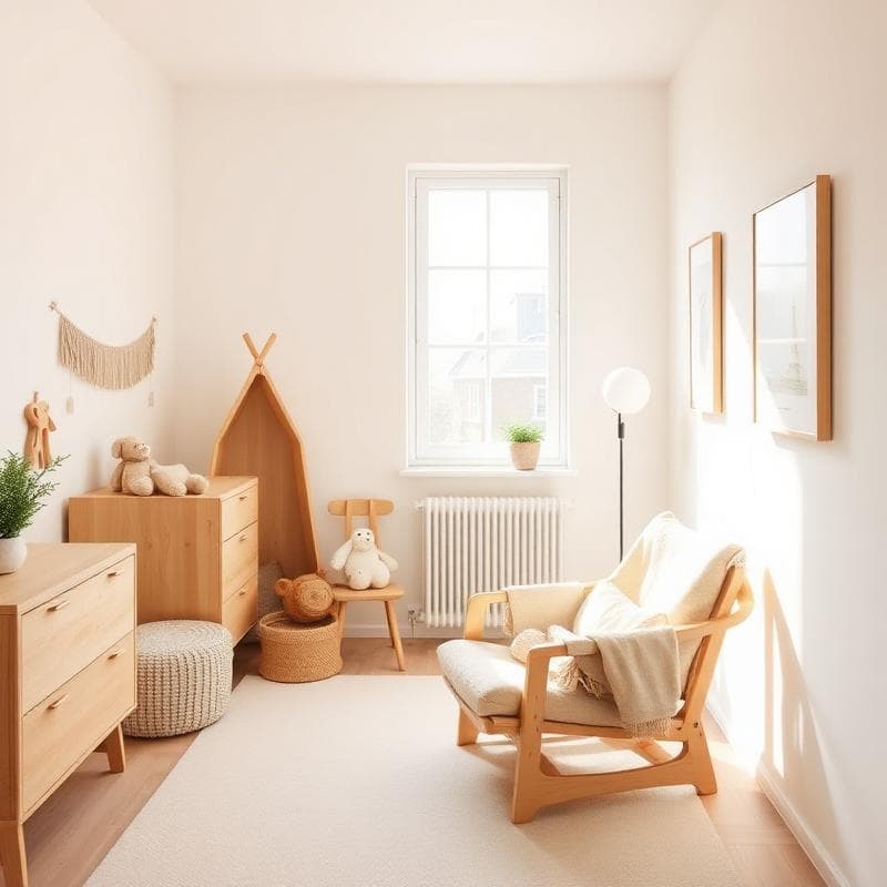 Comfortable nursery setting with natural lighting